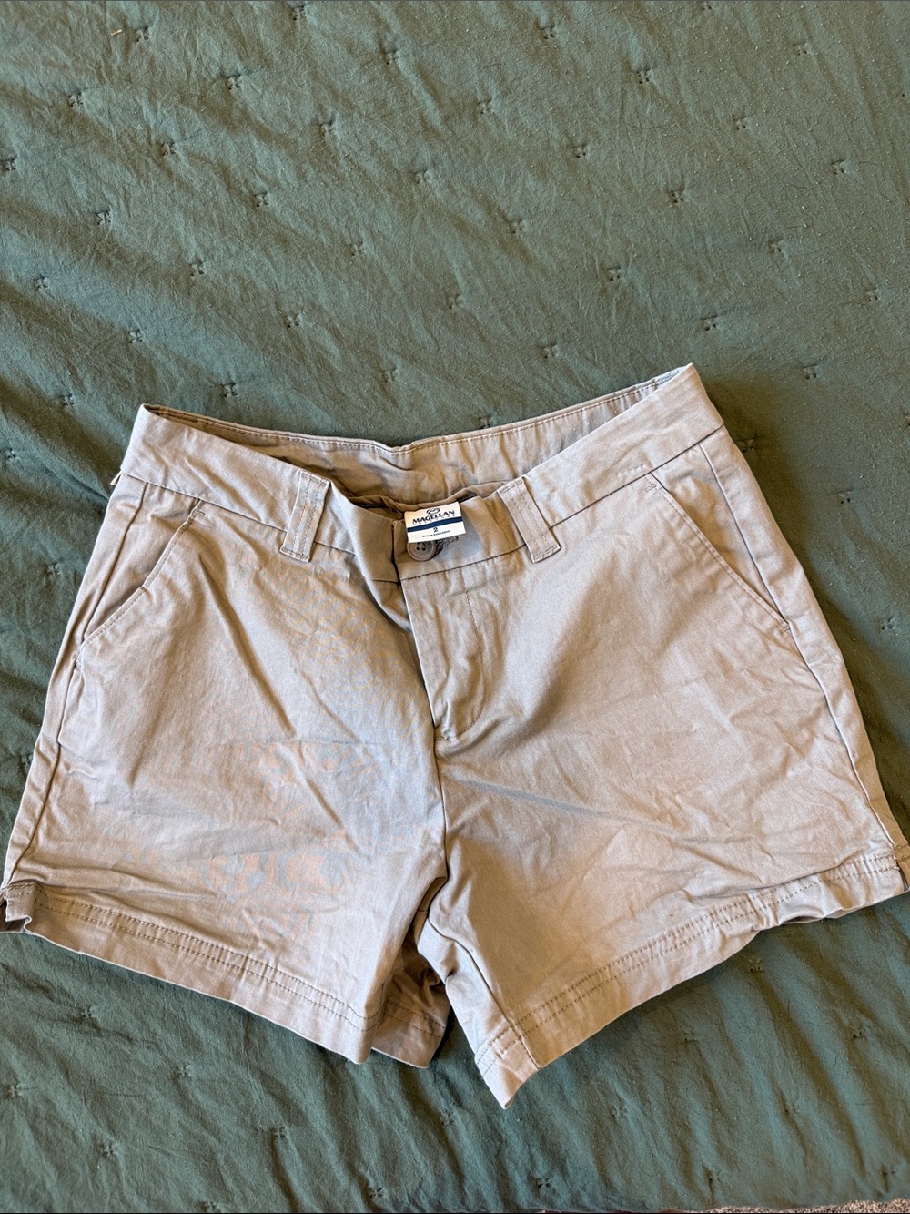 Magellan Outdoors Women's Light Beige Chino Bermuda Shorts